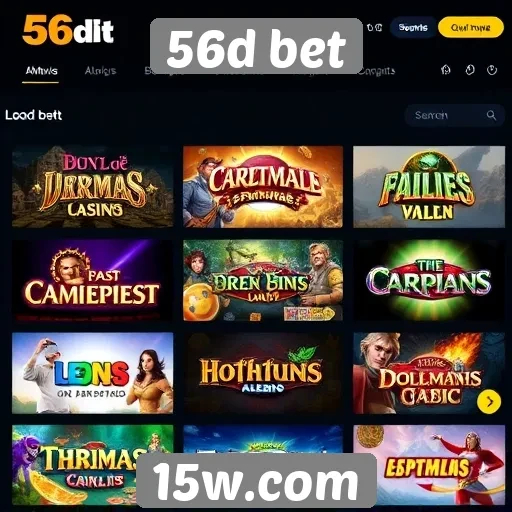 Jogos disponíveis na plataforma 56d bet em destaque